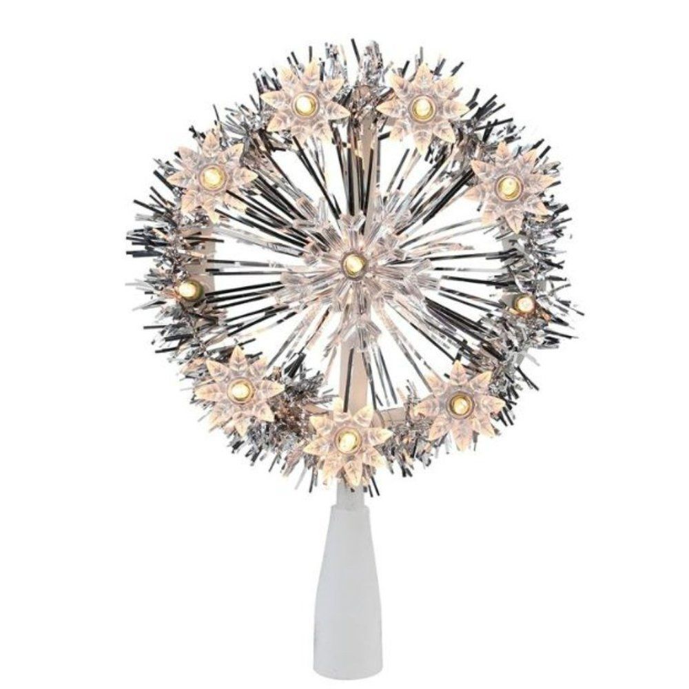 Northlight 7 Silver Tinsel Snowflakes Silver